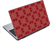 ezyPRNT Maroon Squares and Lines Pattern (14 to 14.9 inch) Vinyl Laptop Decal 14   Laptop Accessories  (ezyPRNT)