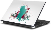 ezyPRNT Girl Listening and Dancing Music D (15 to 15.6 inch) Vinyl Laptop Decal 15   Laptop Accessories  (ezyPRNT)