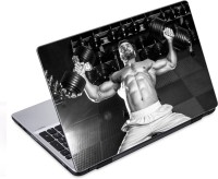 ezyPRNT Huge Dumbbells for Huge Biceps Body Building (14 to 14.9 inch) Vinyl Laptop Decal 14   Laptop Accessories  (ezyPRNT)
