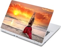 ezyPRNT Yoga In The Morning (13 to 13.9 inch) Vinyl Laptop Decal 13   Laptop Accessories  (ezyPRNT)