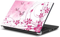 Dadlace Pink Butterfly Vinyl Laptop Decal 15.6   Laptop Accessories  (Dadlace)