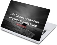 ezyPRNT Life Begins Motivation Quote (13 to 13.9 inch) Vinyl Laptop Decal 13   Laptop Accessories  (ezyPRNT)