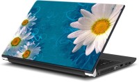 ezyPRNT White Daisy Flower (15 to 15.6 inch) Vinyl Laptop Decal 15   Laptop Accessories  (ezyPRNT)