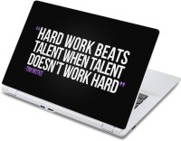 ezyPRNT Hard Work beats Talent Quote (13 to 13.9 inch) Vinyl Laptop Decal 13   Laptop Accessories  (ezyPRNT)