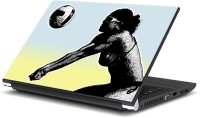 ezyPRNT Volley Ball Black Girl Sports (15 to 15.6 inch) Vinyl Laptop Decal 15   Laptop Accessories  (ezyPRNT)
