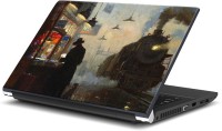 Rangeele Inkers Railway Station Painting Vinyl Laptop Decal 15.6   Laptop Accessories  (Rangeele Inkers)
