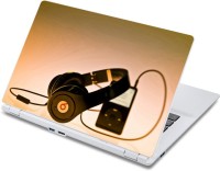 ezyPRNT Headphones and Earphones Music T (13 to 13.9 inch) Vinyl Laptop Decal 13   Laptop Accessories  (ezyPRNT)