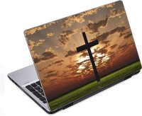ezyPRNT Crucifix silhuette (14 to 14.9 inch) Vinyl Laptop Decal 14   Laptop Accessories  (ezyPRNT)