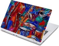ezyPRNT Skull and Abstract Music D (13 to 13.9 inch) Vinyl Laptop Decal 13   Laptop Accessories  (ezyPRNT)