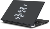 ezyPRNT Keep Calm and Smoke On (14 to 14.9 inch) Vinyl Laptop Decal 14   Laptop Accessories  (ezyPRNT)