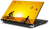 ezyPRNT Bicylcle Ride With Dad (15 to 15.6 inch) Vinyl Laptop Decal 15   Laptop Accessories  (ezyPRNT)