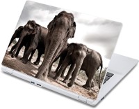 ezyPRNT The Elephant Family Wildlife (13 to 13.9 inch) Vinyl Laptop Decal 13   Laptop Accessories  (ezyPRNT)