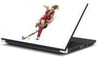 ezyPRNT Hockey Aggressive Woman Player Sports (15 to 15.6 inch) Vinyl Laptop Decal 15   Laptop Accessories  (ezyPRNT)