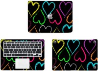 Swagsutra Colored Hearts Vinyl Laptop Decal 11   Laptop Accessories  (Swagsutra)