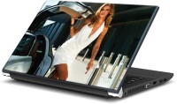 Rangeele Inkers Beautiful Girl On Car Vinyl Laptop Decal 15.6   Laptop Accessories  (Rangeele Inkers)