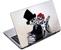 ezyPRNT Skull and Abstract D (14 to 14.9 inch) Vinyl Laptop Decal 14   Laptop Accessories  (ezyPRNT)