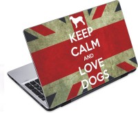 ezyPRNT Keep Calm And love dogs (14 inch) Vinyl Laptop Decal 14   Laptop Accessories  (ezyPRNT)