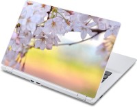 ezyPRNT White Flower Bunch (13 to 13.9 inch) Vinyl Laptop Decal 13   Laptop Accessories  (ezyPRNT)
