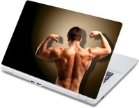 ezyPRNT Toned and Tough Back Body Building (13 to 13.9 inch) Vinyl Laptop Decal 13   Laptop Accessories  (ezyPRNT)