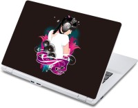 ezyPRNT Girl Listening and Dancing Music B (13 to 13.9 inch) Vinyl Laptop Decal 13   Laptop Accessories  (ezyPRNT)