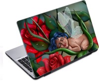 ezyPRNT Abstract Baby and Flower (14 to 14.9 inch) Vinyl Laptop Decal 14   Laptop Accessories  (ezyPRNT)