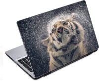 ezyPRNT Tiger removing Snow Wildlife (14 to 14.9 inch) Vinyl Laptop Decal 14   Laptop Accessories  (ezyPRNT)