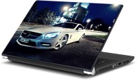 ezyPRNT White Car Parked Across Road (13 to 13.9 inch) Vinyl Laptop Decal 13   Laptop Accessories  (ezyPRNT)