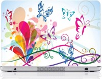 Finest Butterfly Abstract Vinyl Laptop Decal 15.6   Laptop Accessories  (Finest)