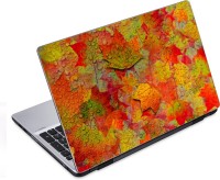 ezyPRNT Colorful Leaves with Dewdrops Pattern (14 to 14.9 inch) Vinyl Laptop Decal 14   Laptop Accessories  (ezyPRNT)