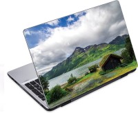 ezyPRNT Accross the River Landscape Nature (14 to 14.9 inch) Vinyl Laptop Decal 14   Laptop Accessories  (ezyPRNT)