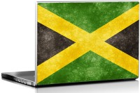 Seven Rays Grunge Jamaican Flag Vinyl Laptop Decal 15.6   Laptop Accessories  (Seven Rays)