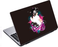ezyPRNT Girl Listening and Dancing Music H (14 to 14.9 inch) Vinyl Laptop Decal 14   Laptop Accessories  (ezyPRNT)