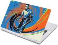 ezyPRNT Cricket Sports Pop Art Agression (13 to 13.9 inch) Vinyl Laptop Decal 13   Laptop Accessories  (ezyPRNT)