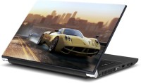 ezyPRNT Yellow Racer in Desert (15 to 15.6 inch) Vinyl Laptop Decal 15   Laptop Accessories  (ezyPRNT)
