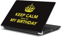 ezyPRNT Keep Calm cause it's My Birthday (14 to 14.9 inch) Vinyl Laptop Decal 14   Laptop Accessories  (ezyPRNT)
