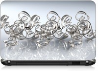 VI Collections SILVER METAL SWRIL pvc Laptop Decal 15.6   Laptop Accessories  (VI Collections)