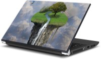 ezyPRNT Green Field And Hot Air Balloon (15 to 15.6 inch) Vinyl Laptop Decal 15   Laptop Accessories  (ezyPRNT)
