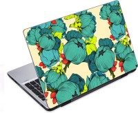 ezyPRNT Green Dahelia Pattern (14 to 14.9 inch) Vinyl Laptop Decal 14   Laptop Accessories  (ezyPRNT)