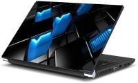 Dadlace Black Blue Texture Vinyl Laptop Decal 14.1   Laptop Accessories  (Dadlace)