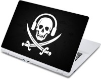 ezyPRNT Skull and Abstract Music G (13 to 13.9 inch) Vinyl Laptop Decal 13   Laptop Accessories  (ezyPRNT)