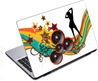 ezyPRNT Girl Listening and Dancing Music F (14 to 14.9 inch) Vinyl Laptop Decal 14   Laptop Accessories  (ezyPRNT)