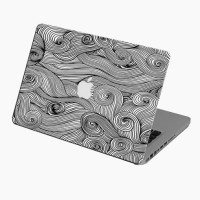 Theskinmantra Black Rays Macbook 3m Bubble Free Vinyl Laptop Decal 13.3   Laptop Accessories  (Theskinmantra)