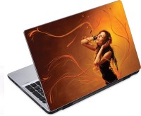 ezyPRNT Girl Listening and Dancing Music AB (14 to 14.9 inch) Vinyl Laptop Decal 14   Laptop Accessories  (ezyPRNT)