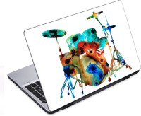 ezyPRNT Drum Set Musical Instrument Music A (14 to 14.9 inch) Vinyl Laptop Decal 14   Laptop Accessories  (ezyPRNT)