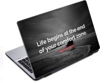 ezyPRNT Life Begins Motivation Quote (14 to 14.9 inch) Vinyl Laptop Decal 14   Laptop Accessories  (ezyPRNT)