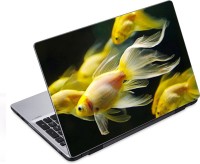 ezyPRNT The Golden Fishes Aquatic (14 to 14.9 inch) Vinyl Laptop Decal 14   Laptop Accessories  (ezyPRNT)