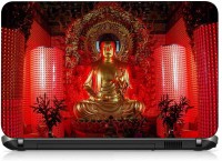 VI Collections GOLDEN RED BUDDHA pvc Laptop Decal 15.6   Laptop Accessories  (VI Collections)