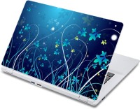 ezyPRNT Blue Fantasy Floral Pattern 2 (13 to 13.9 inch) Vinyl Laptop Decal 13   Laptop Accessories  (ezyPRNT)