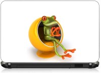 VI Collections MR FROG RELAXING pvc Laptop Decal 15.6   Laptop Accessories  (VI Collections)