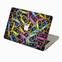 View Theskinmantra Casette Colourfull Macbook 3m Bubble Free Vinyl Laptop Decal 13.3 Laptop Accessories Price Online(Theskinmantra)